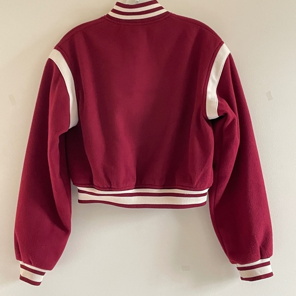 HM Girls Varsity Jacket Sz 18 GR Patch Preppy Letterman Academia Bomber Y2K Coat - Picture 2 of 11